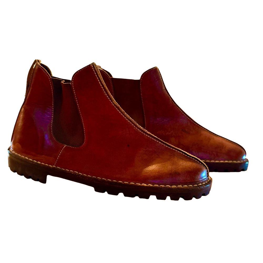 Cole Haan Leather Chelsea Pull On Brown Boots Ankle Booties Shoes Old Money 10